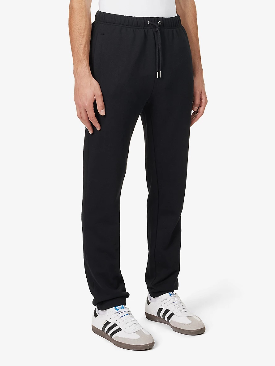 Logo-embroidered contrast-trim cotton-jersey jogging bottoms - 3