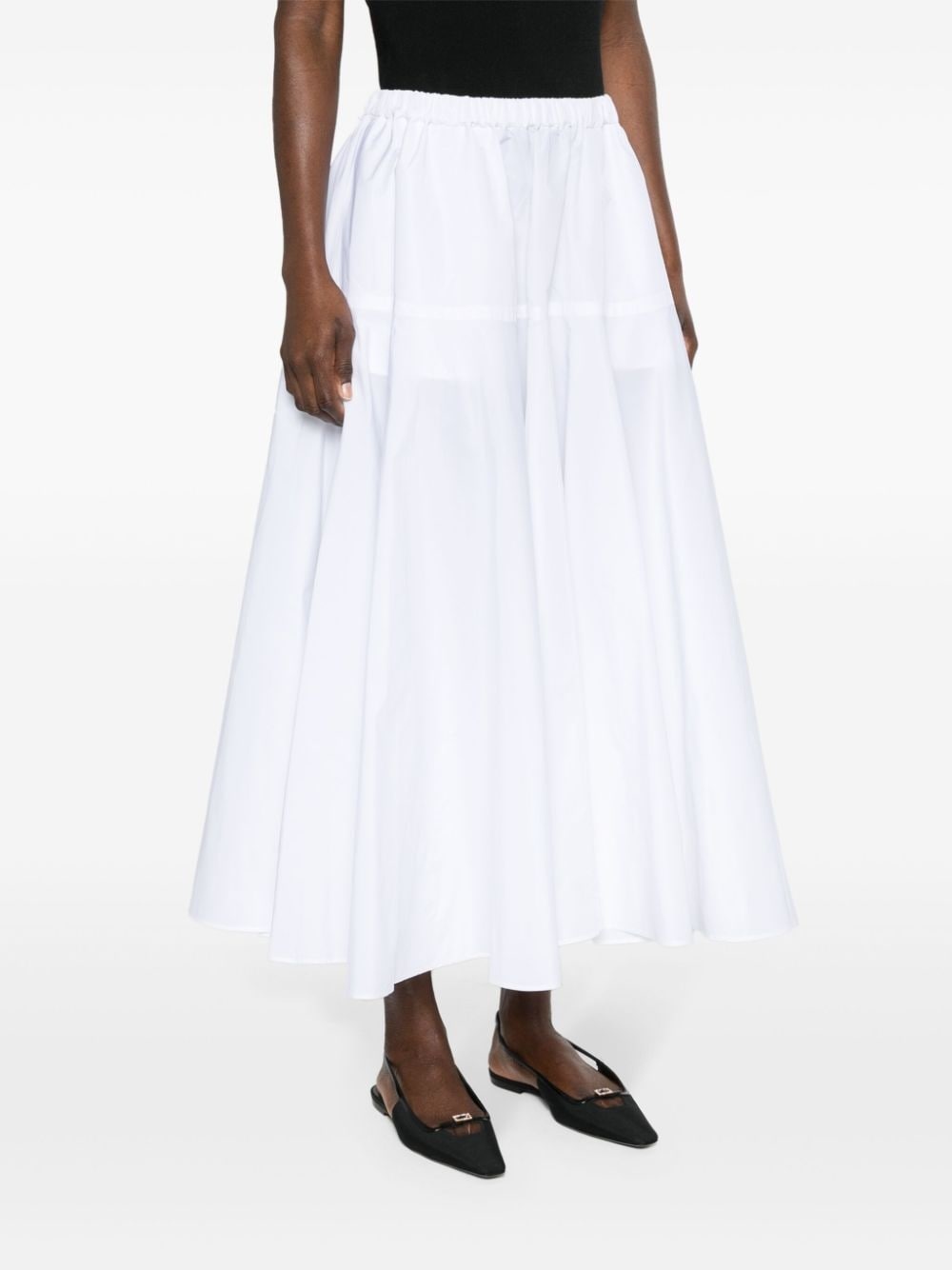 high-waist faille maxi skirt - 3