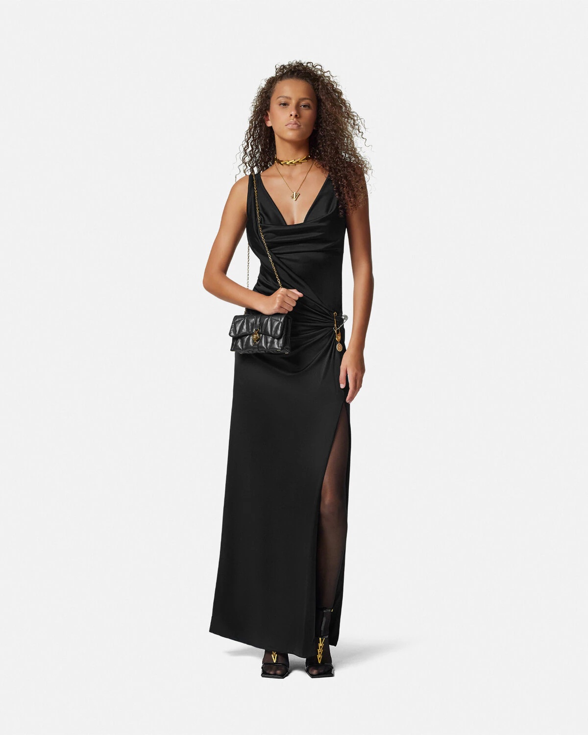Safety Pin Gathered Gown - 2