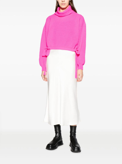 MSGM roll-neck ribbed-knit sweatshirt outlook