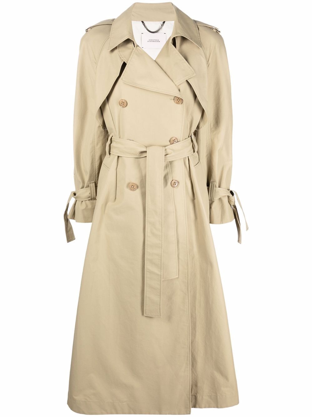 double-breasted trench coat - 1