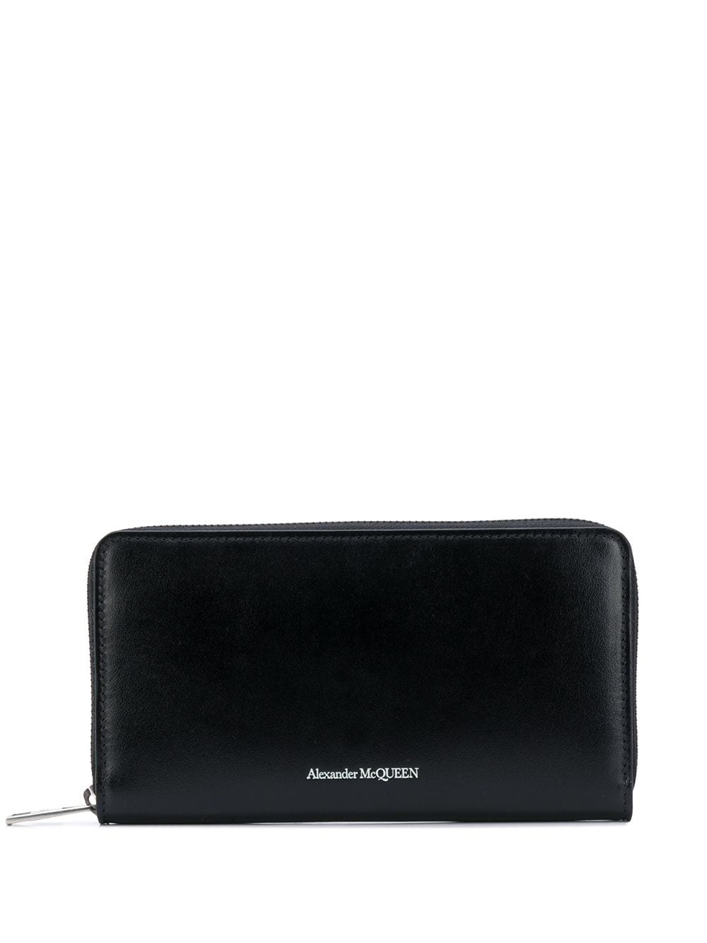 logo-print leather wallet - 1