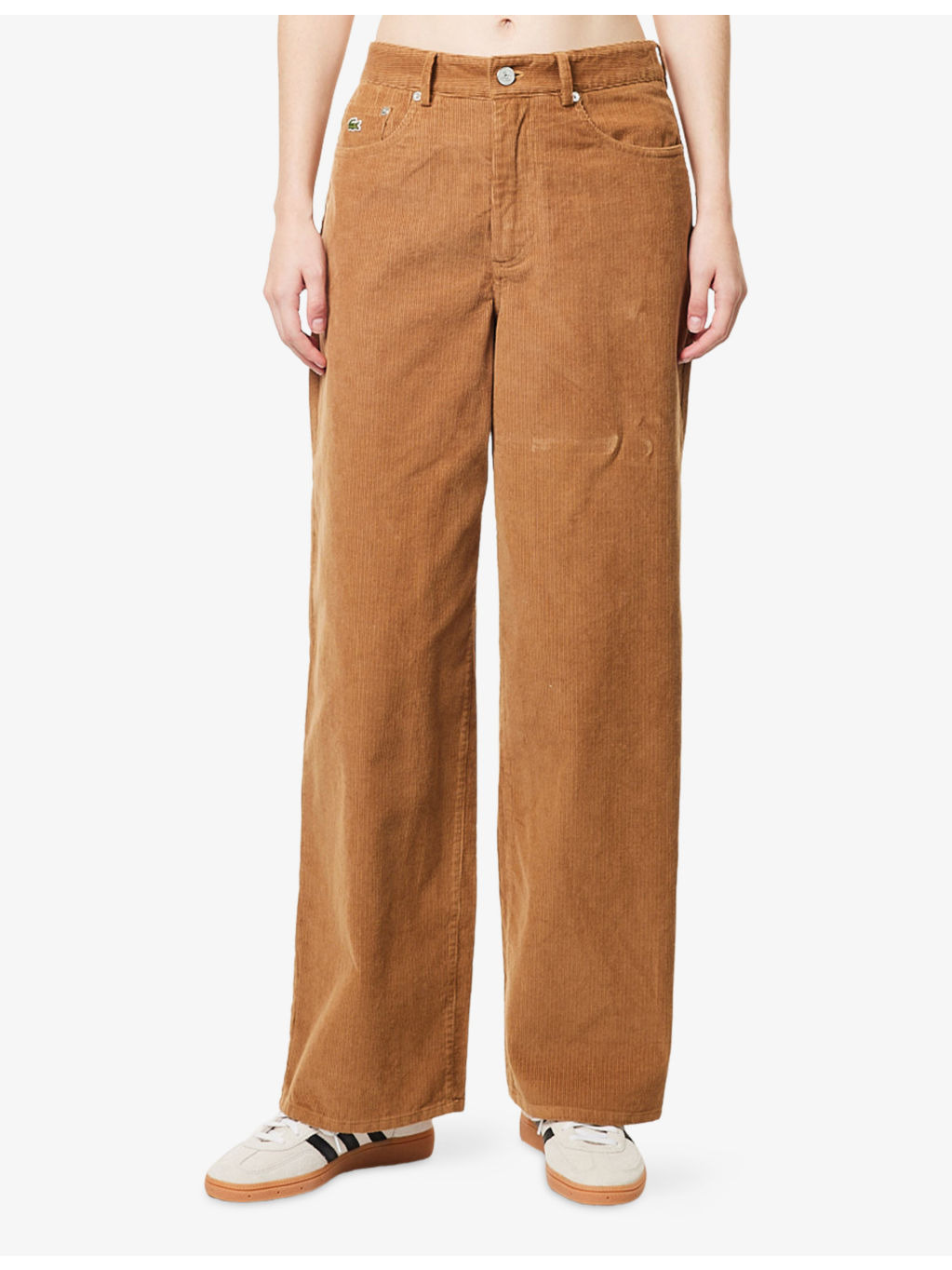 Straight-Leg Mid-Rise Cotton Corduroy Trousers - 3