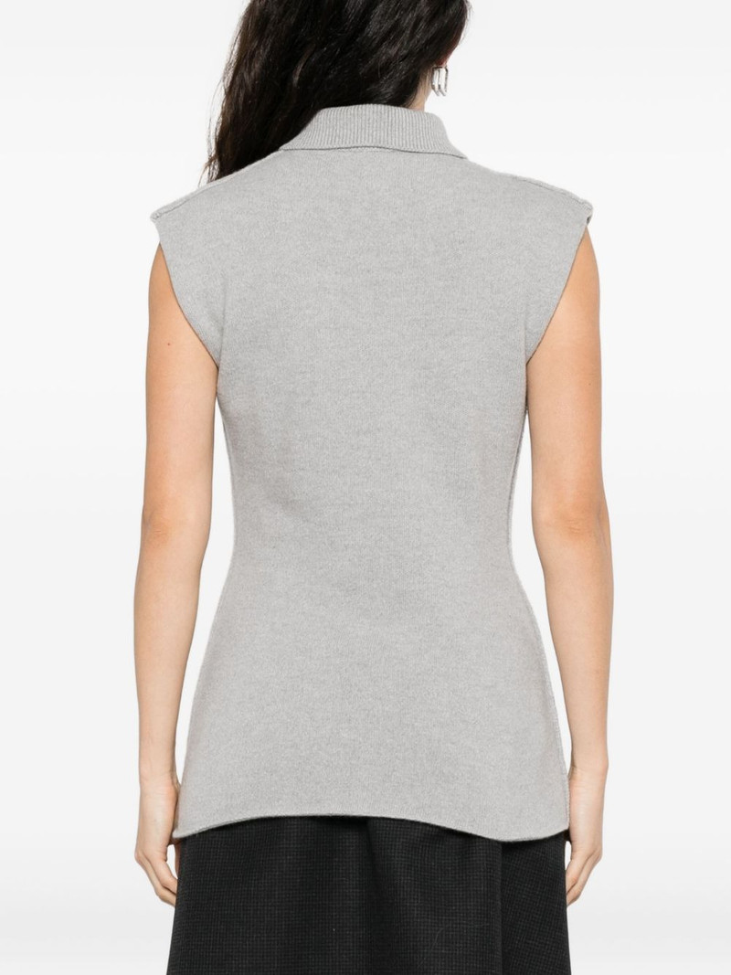 May sleeveless collared top 4