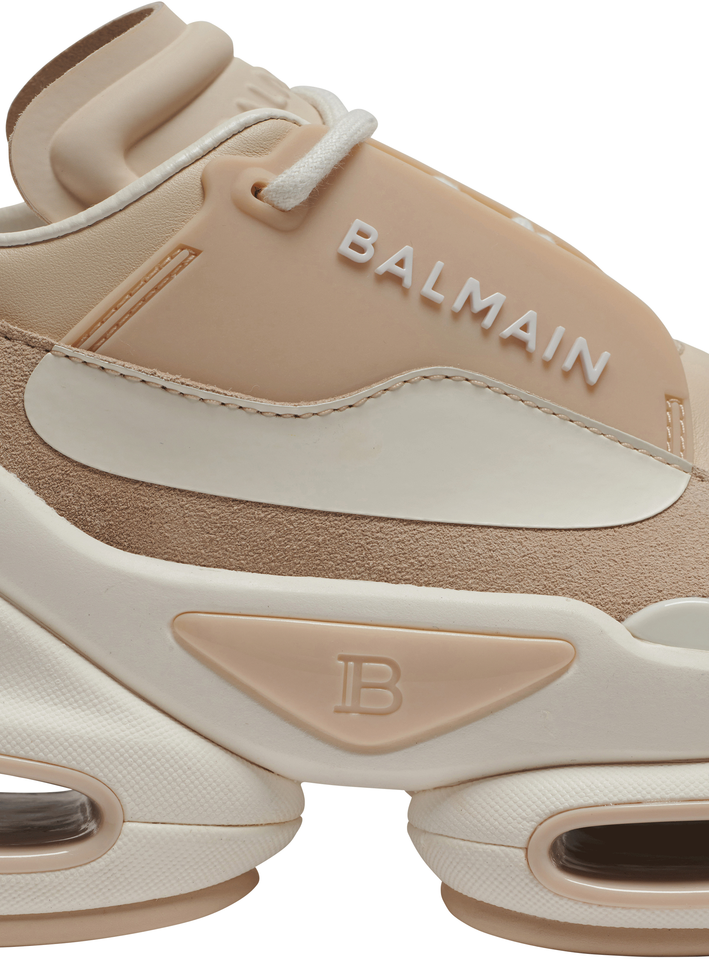 B-Bold low-top trainers in leather and suede - 6
