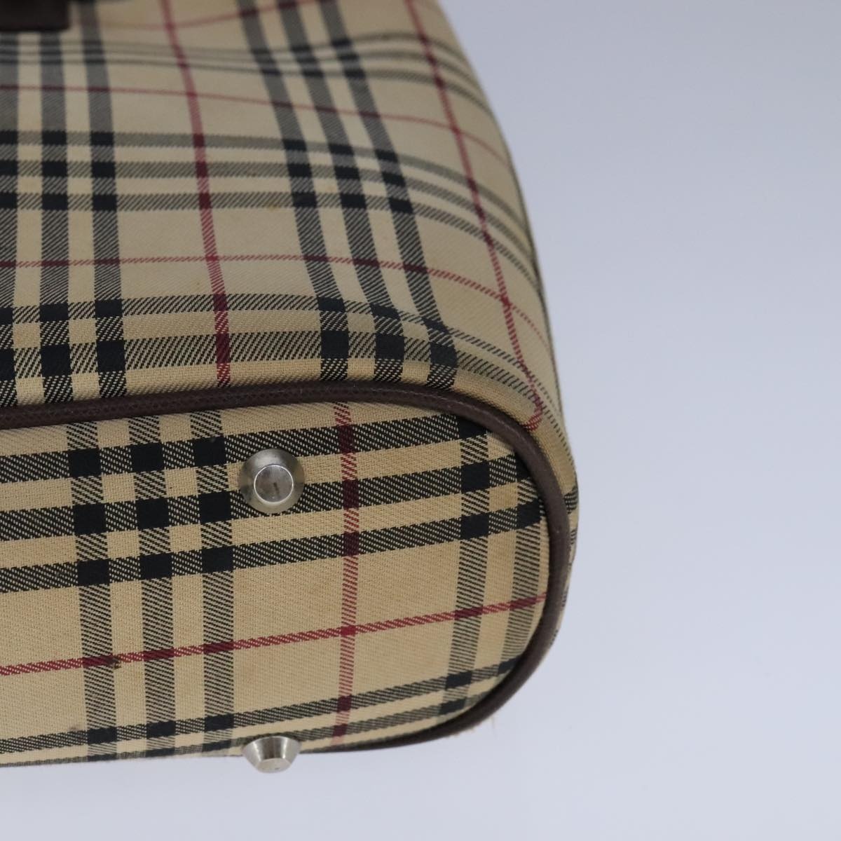 Burberry Nova Check Hand Bag Canvas Beige - 14