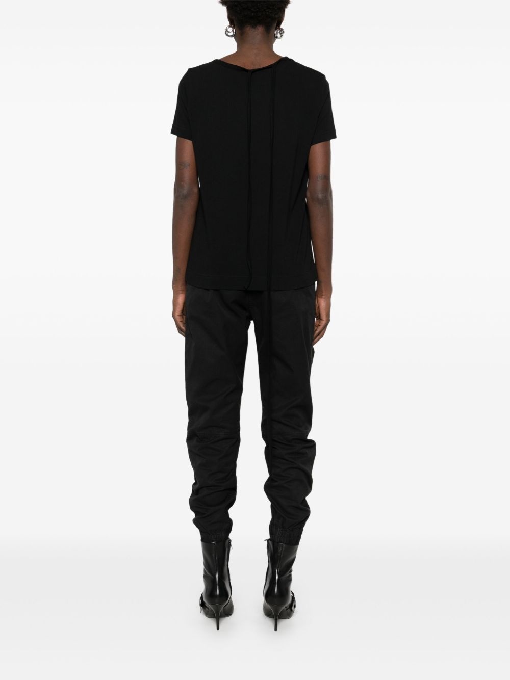 tie-detailed T-shirt - 4