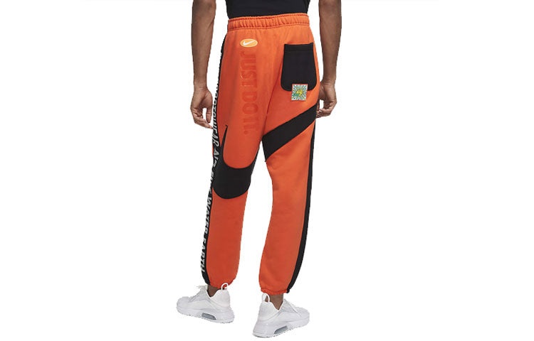 Nike Printing Alphabet Logo Sports Long Pants Orange DC2723-891 - 2