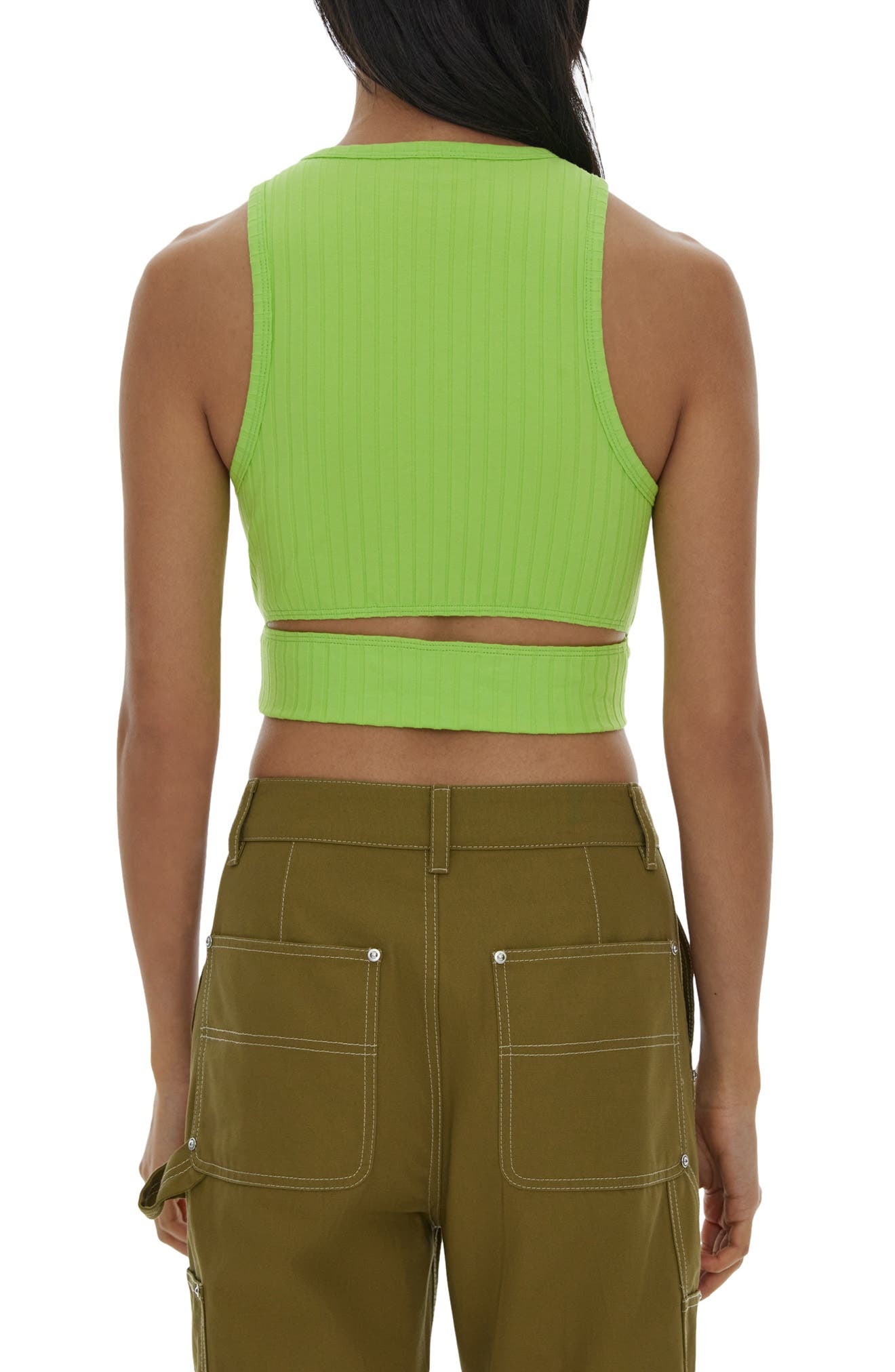 Helmut Lang Crop Rib Tank in Igua at Nordstrom - 2
