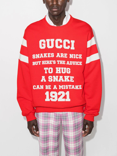 GUCCI GCCI LOGO SCRIPT PRNT CRW SWT RED outlook