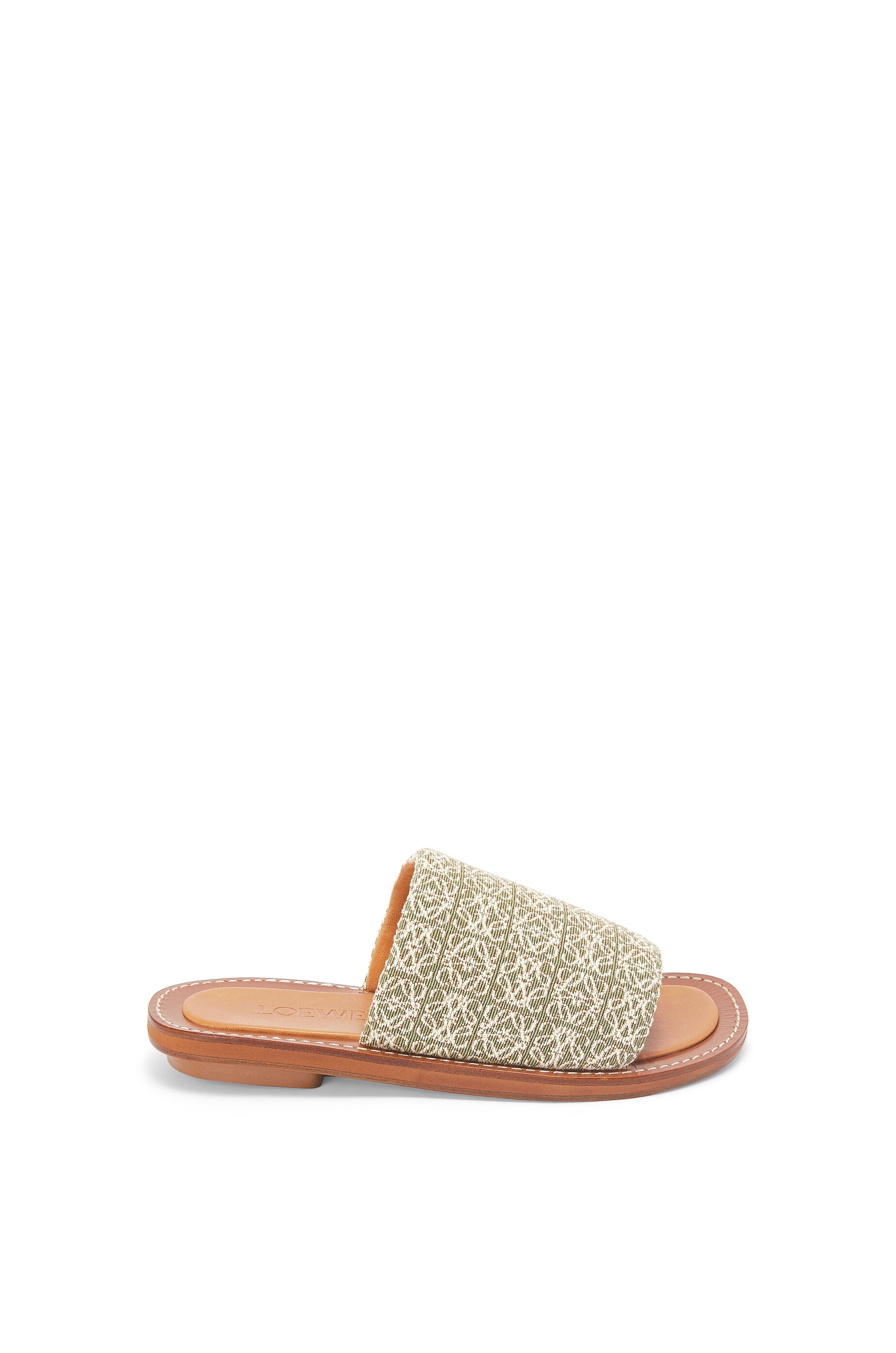 Slide in Anagram jacquard and calfskin - 1