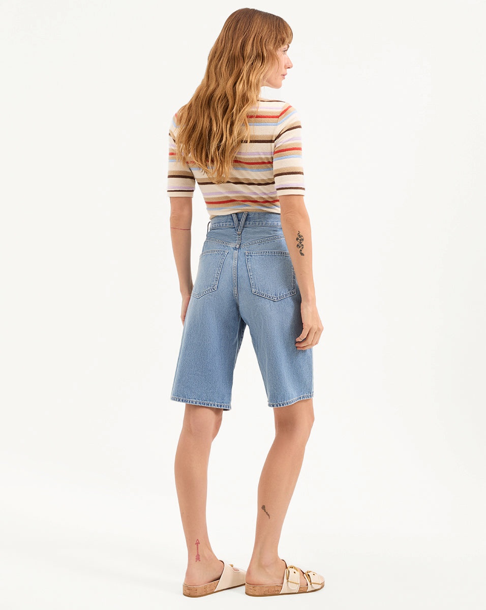CHARLOTTE LONGLINE DENIM SHORT - 6
