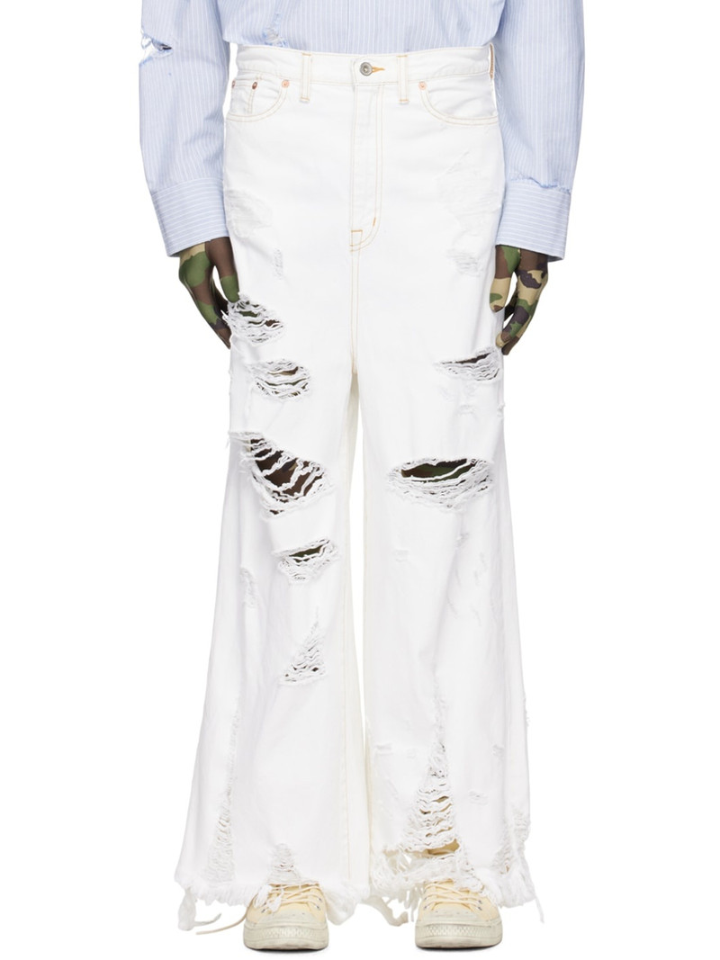 White Destroyed Jeans 1