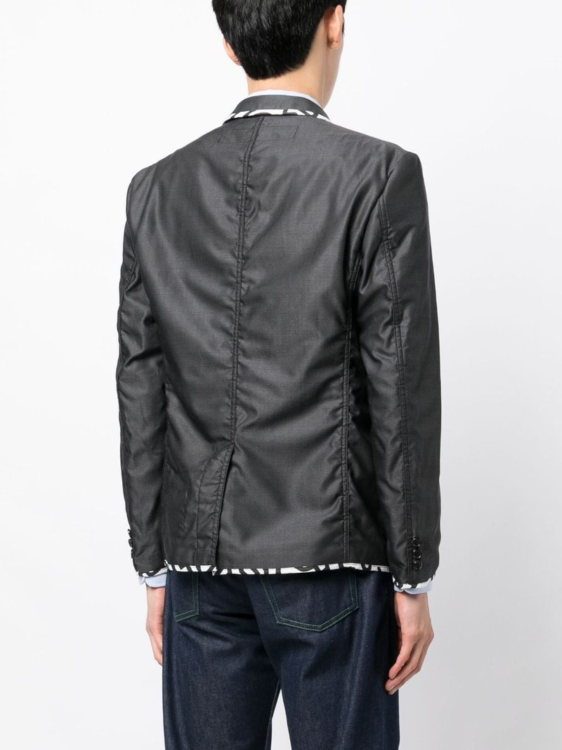 contrasting-trim buttoned blazer 4