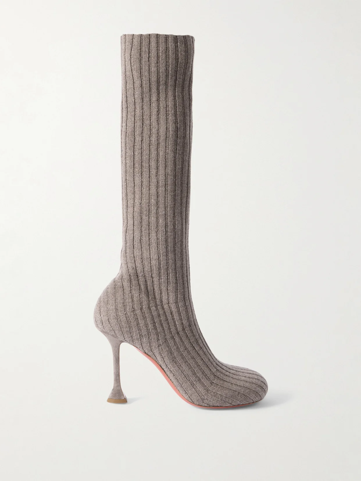 Veneda Ribbed Stretch-knit Sock Boots - 1