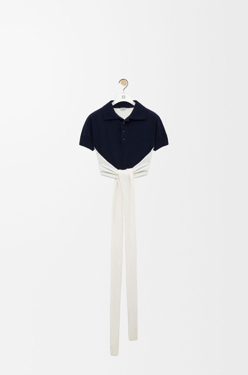 Polo sweater in wool and cashmere - 1