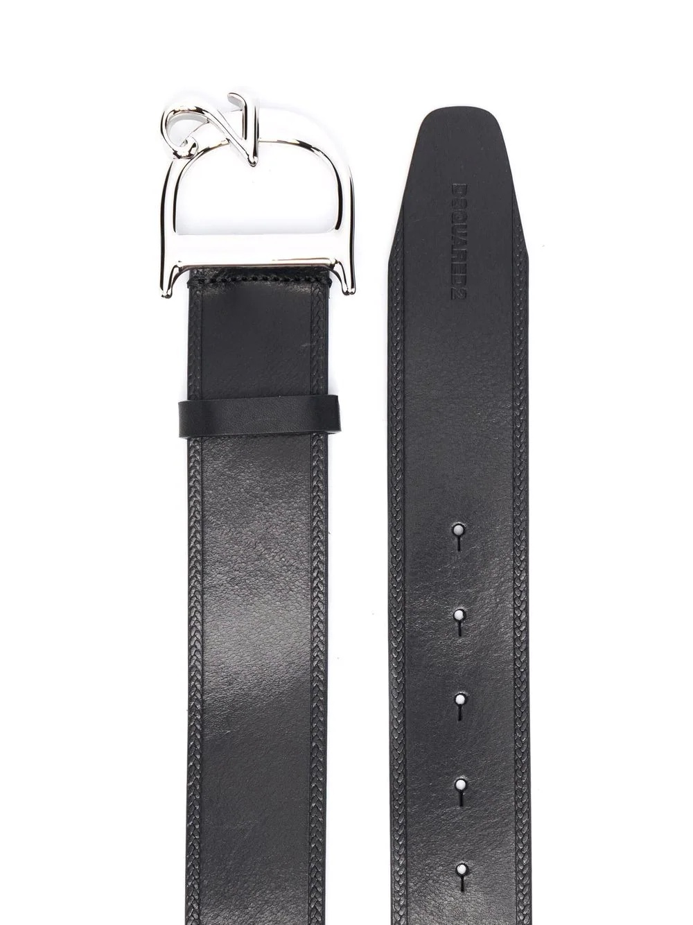 logo-buckle belt - 2