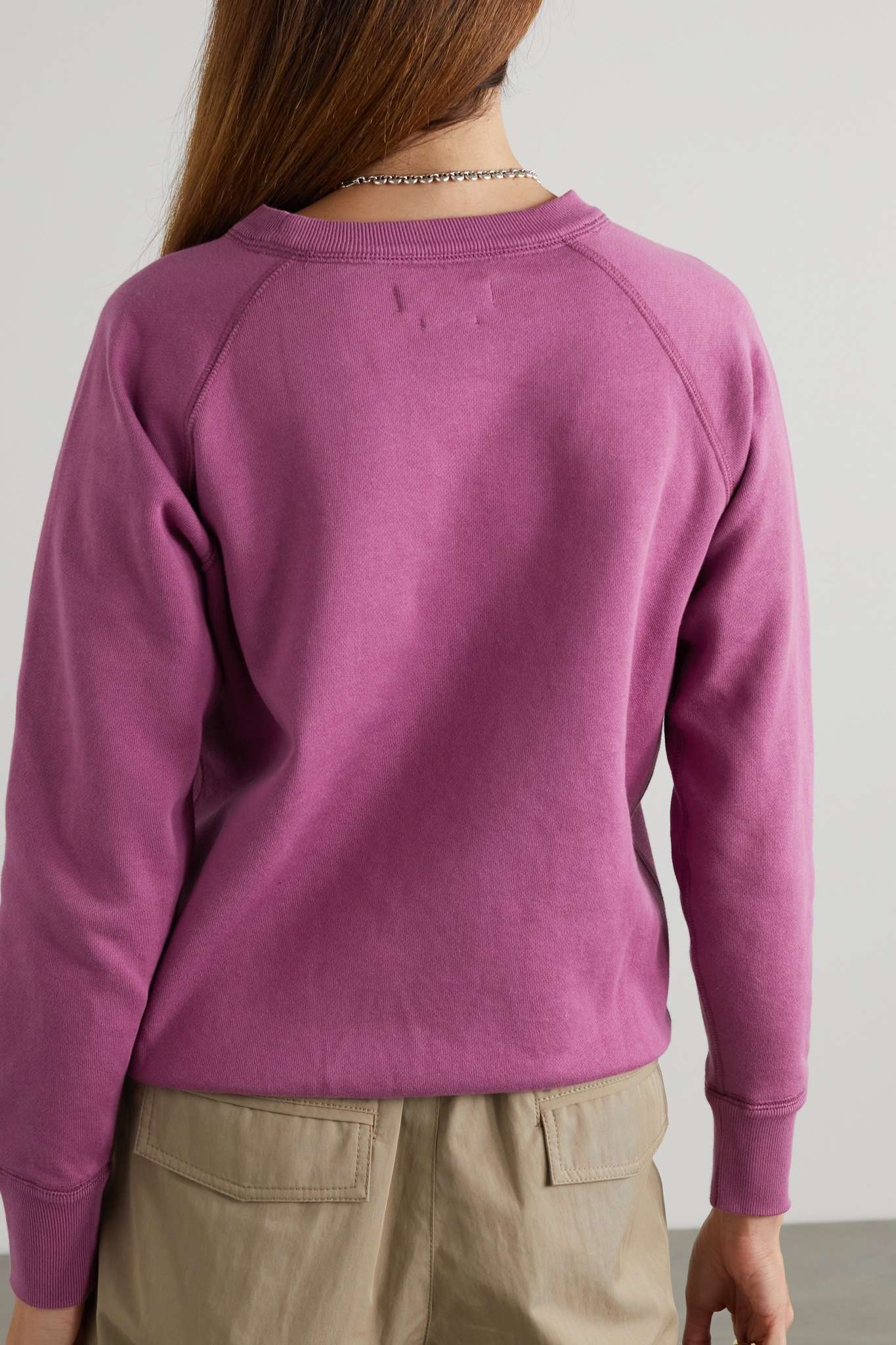 Milly flocked cotton-blend jersey sweatshirt - 4