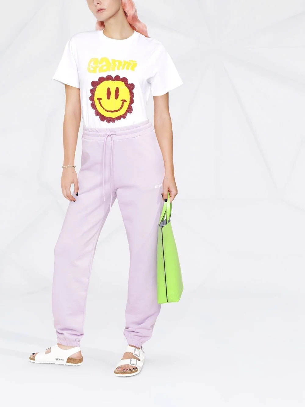 embossed-logo wide-leg track pants - 3