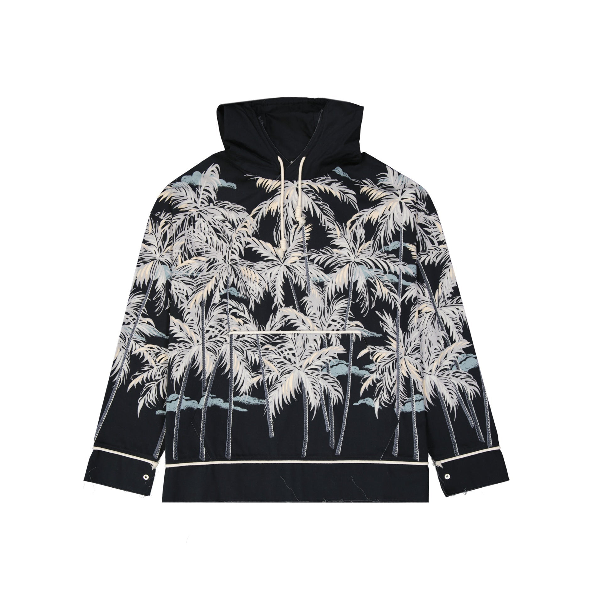 Palm Angels Hooded Printed Shirt Men - 4