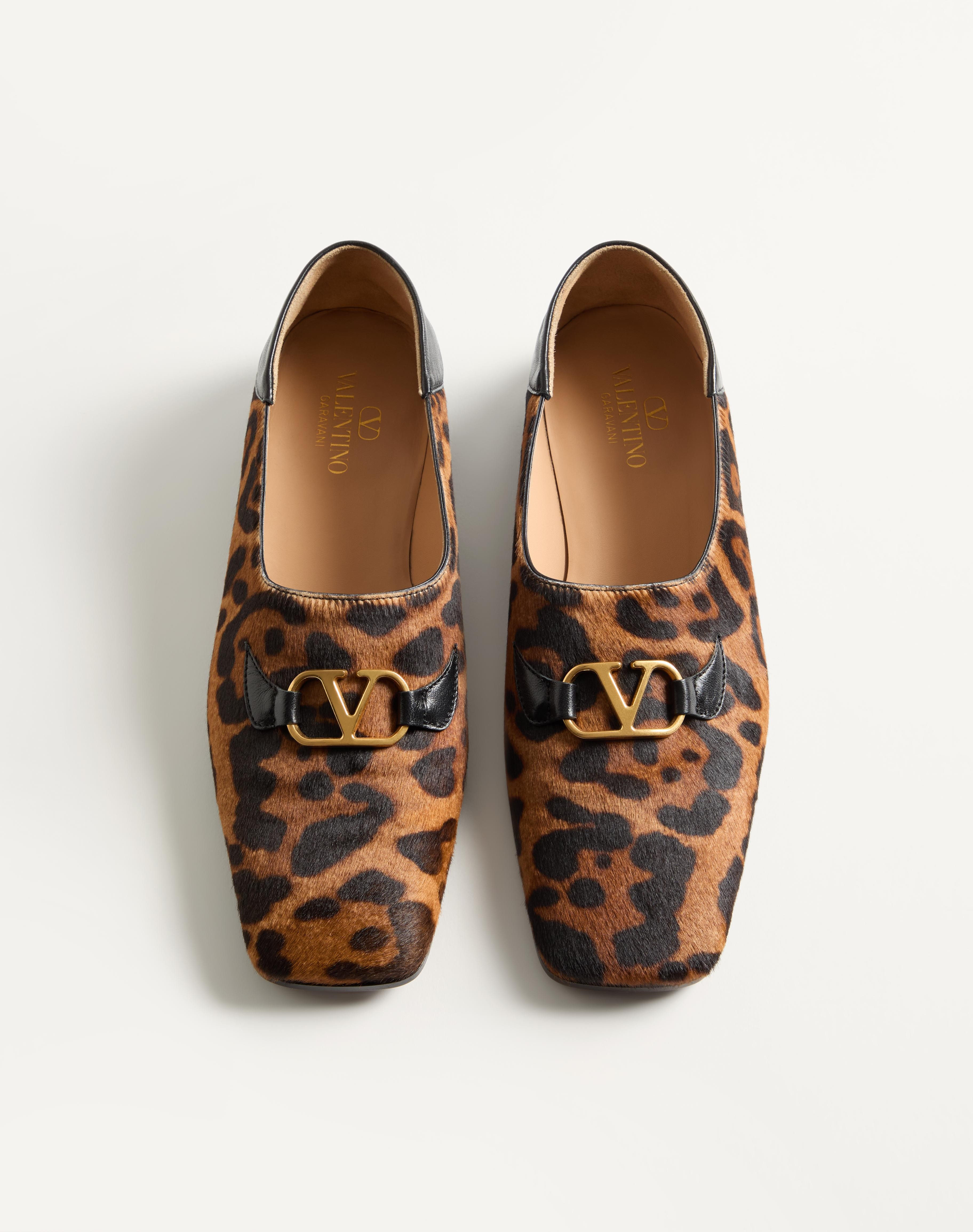 VALENTINO GARAVANI BABOUCHE HAIRCALF LOAFERS WITH FAUVE ECLAT PRINT - 4