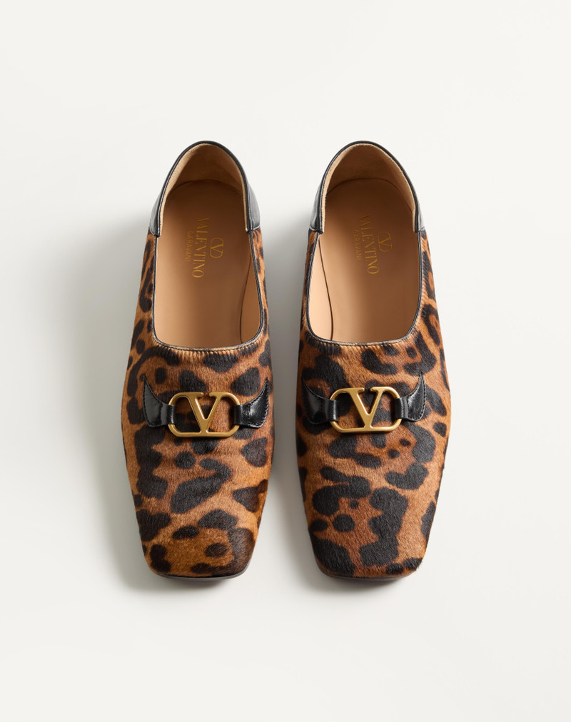 VALENTINO GARAVANI BABOUCHE HAIRCALF LOAFERS WITH FAUVE ECLAT PRINT 4