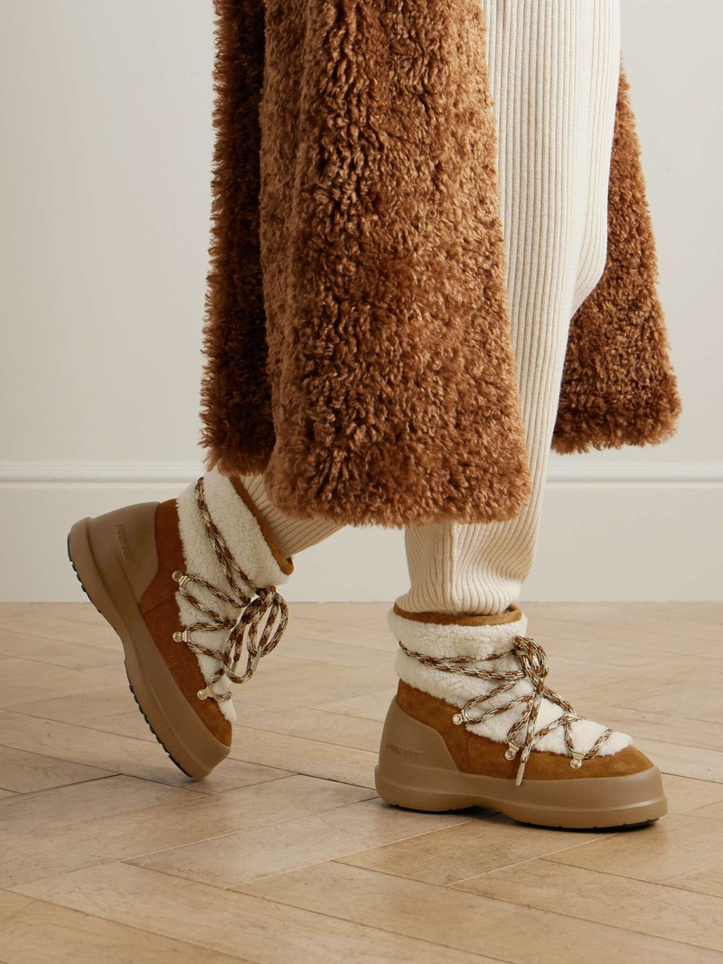 MOON BOOT Luna shearling snow boots Tan outlook