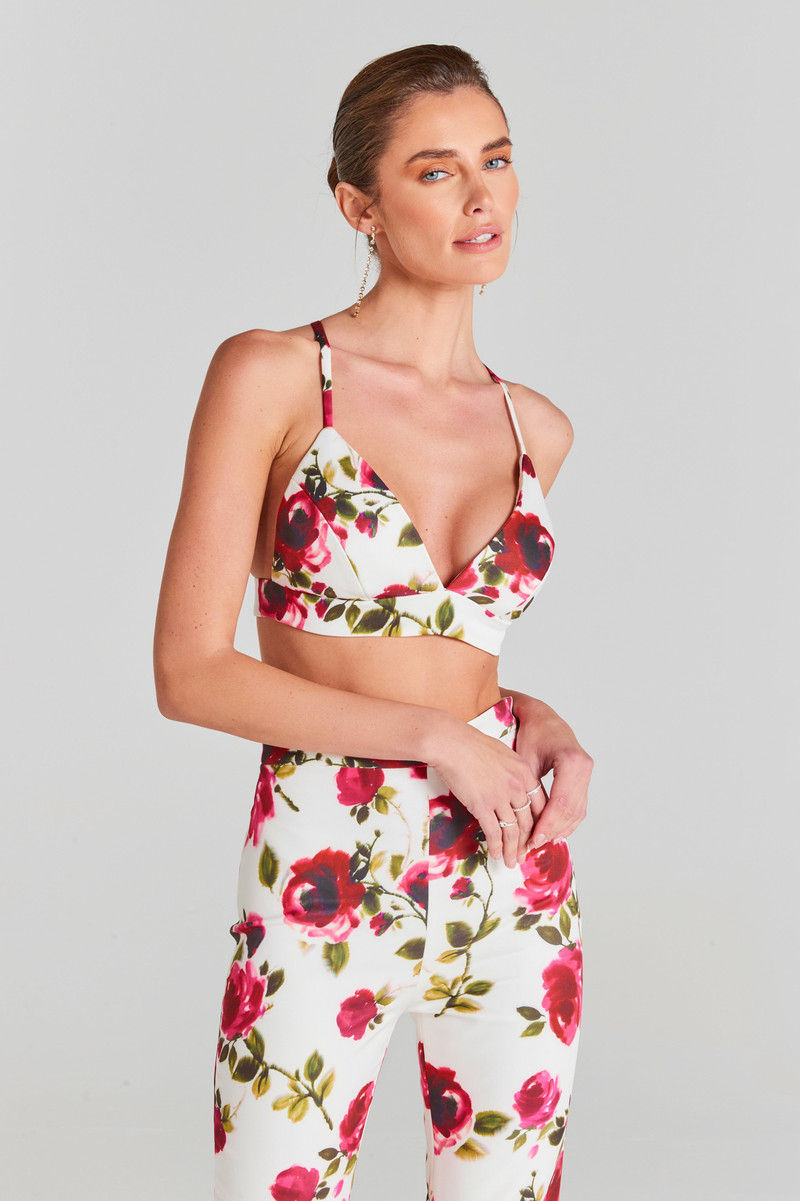 Portia White Floral Bra Top 6