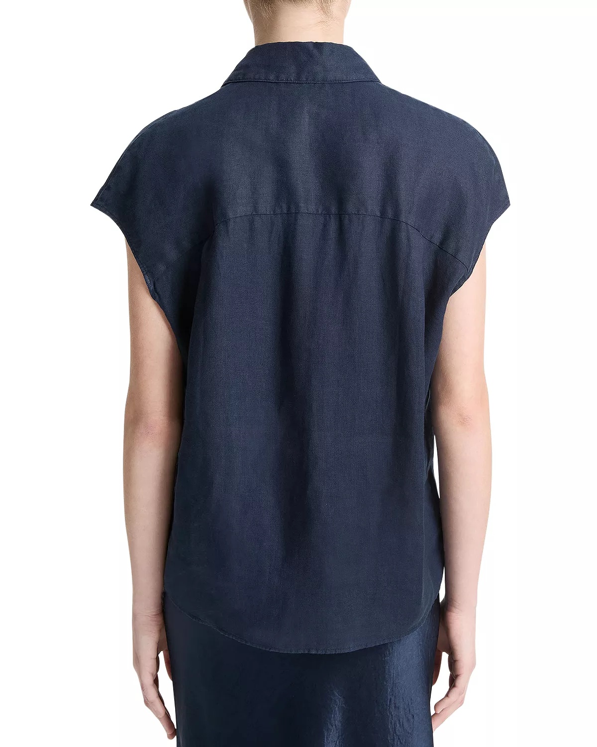 Linen Cap Sleeve Shirt - 3