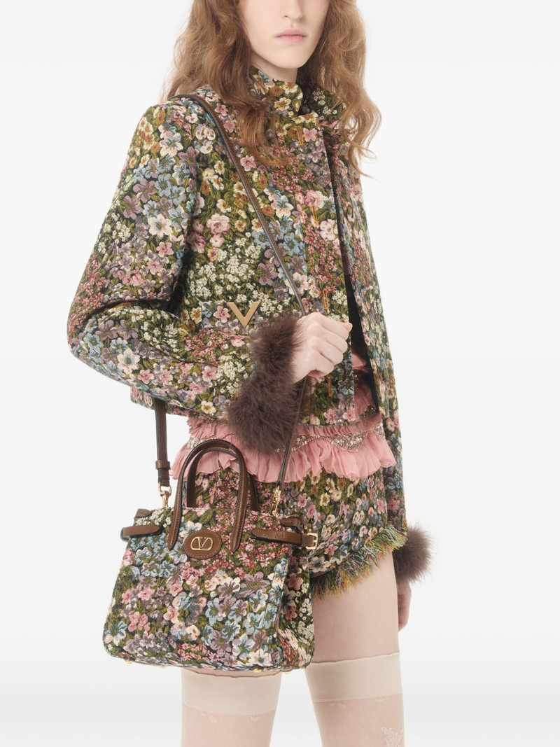 Valentino small Antives jacquard tote bag outlook