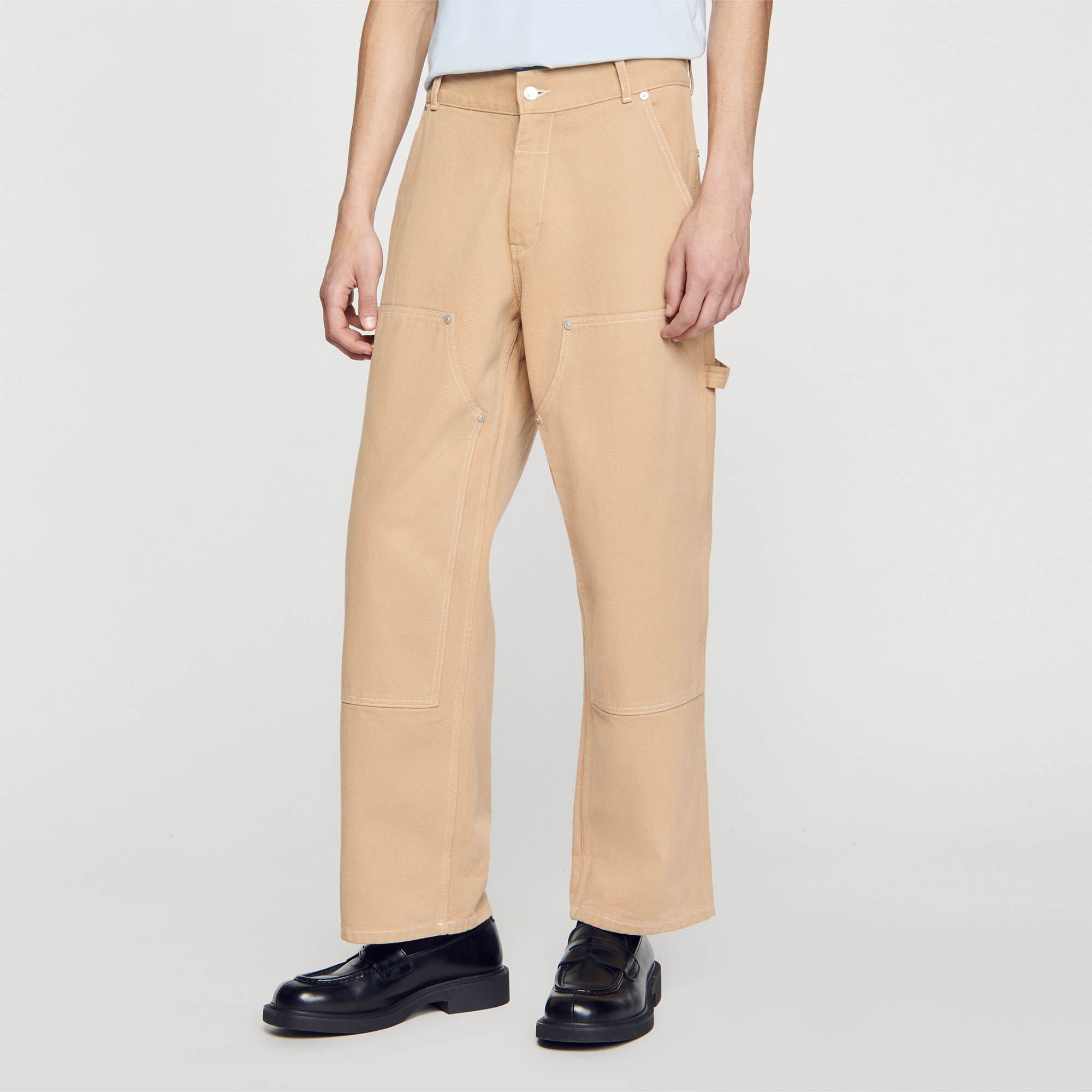 COTTON CANVAS CARPENTER TROUSERS - 5