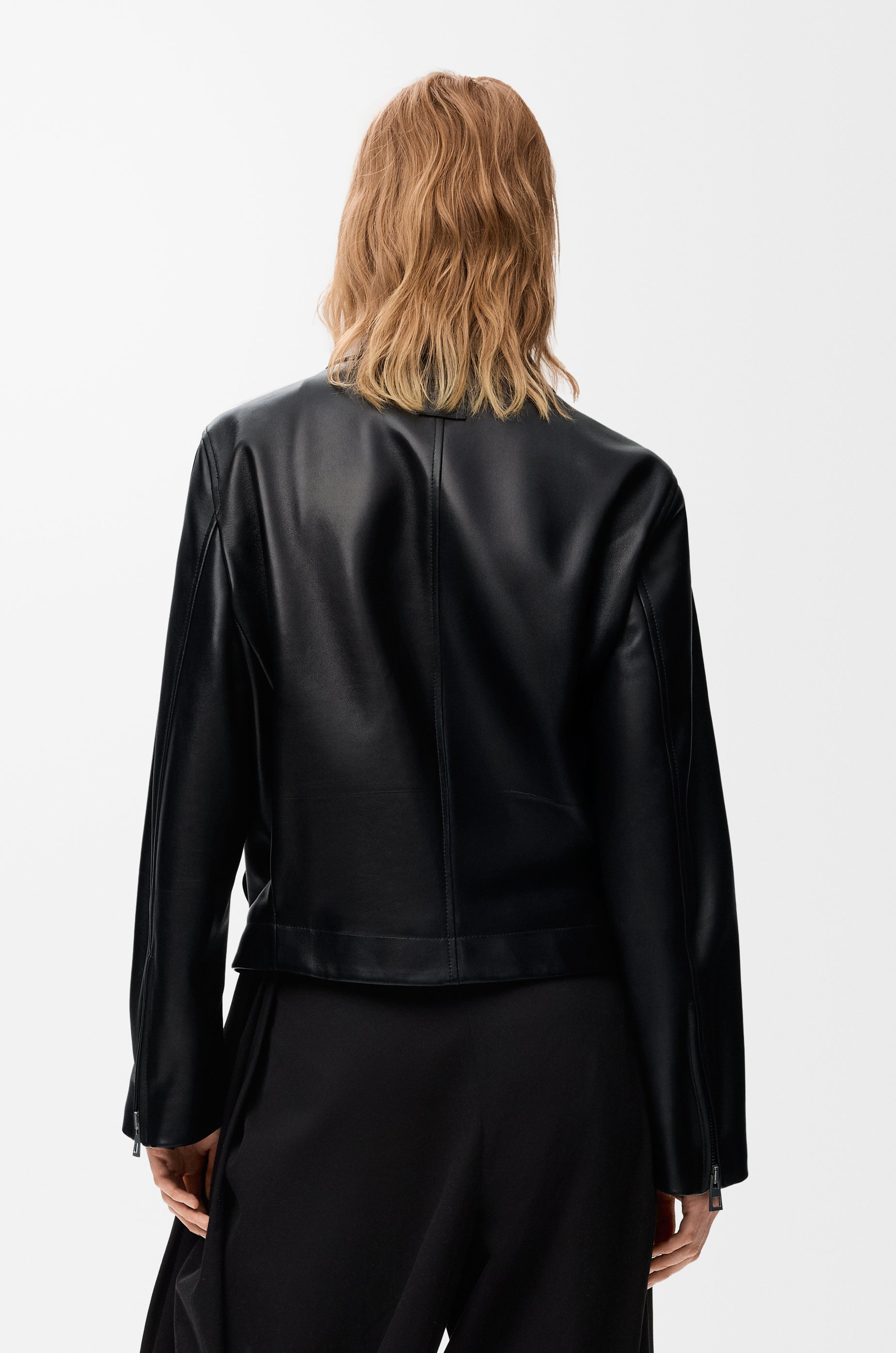 Belted jacket in nappa lambskin - 4
