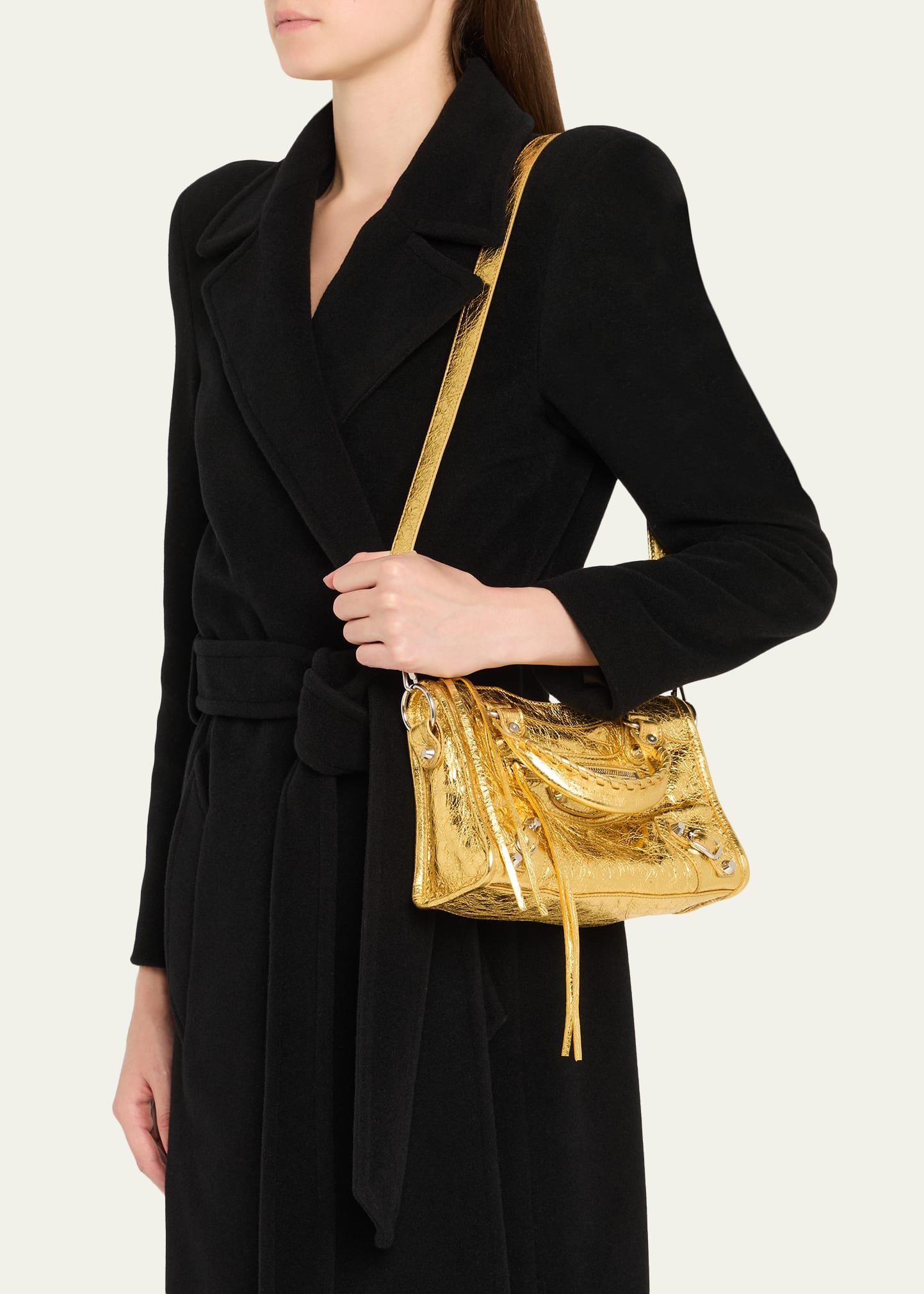 Le City Mini Metallic Leather Top-Handle Bag - 2