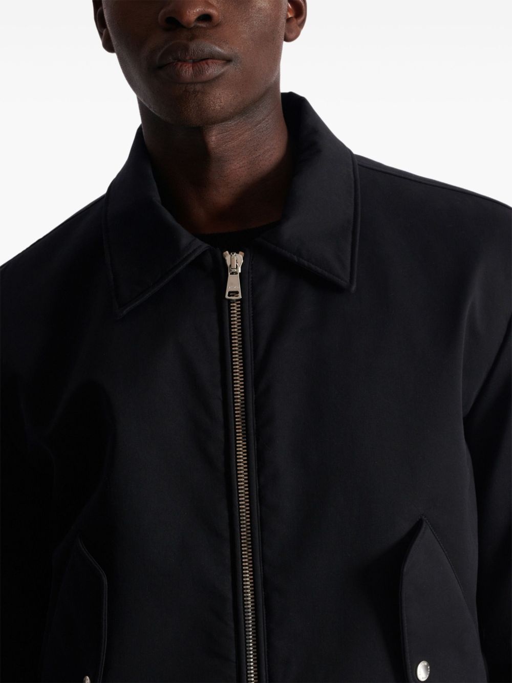 logo-embroidered bomber jacket - 6