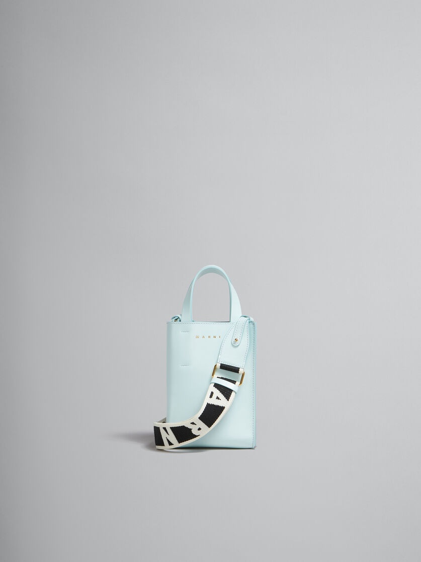 MUSEO NANO BAG IN LIGHT BLUE LEATHER - 1