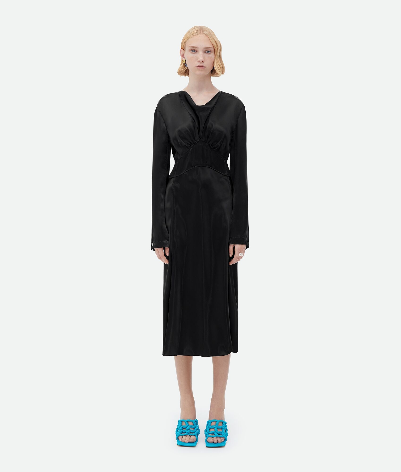 fluid satin dress - 4