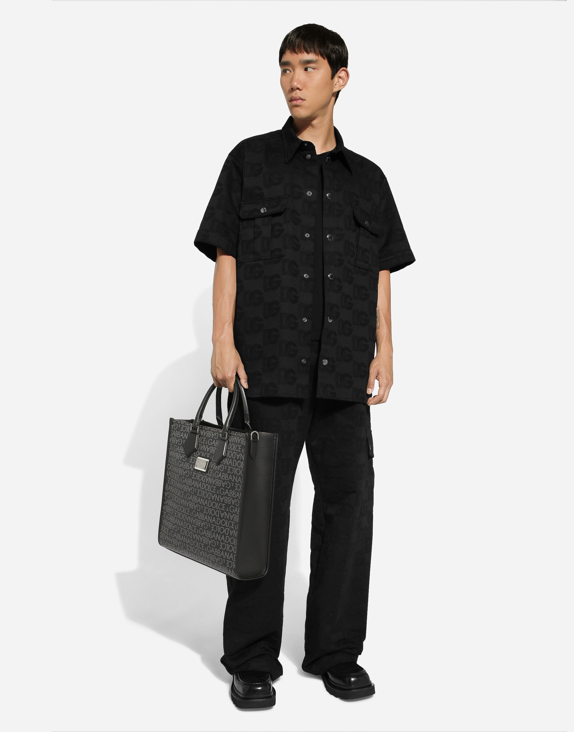 Medium coated jacquard shopper - 2