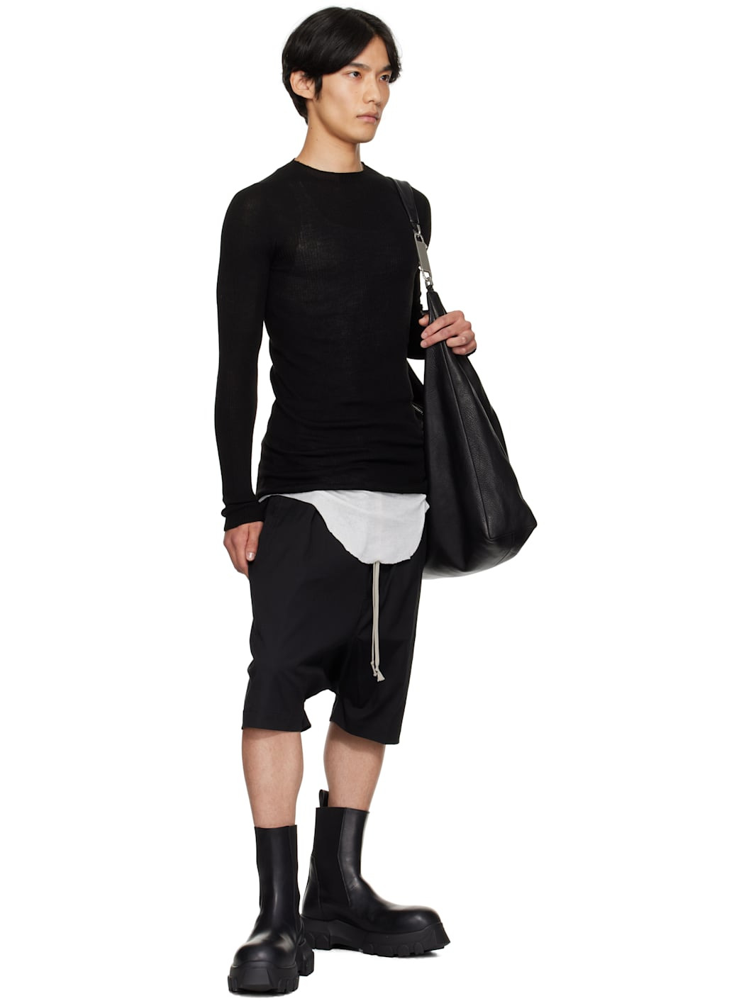 Black Concordians Ribbed Round Neck Sweater - 4