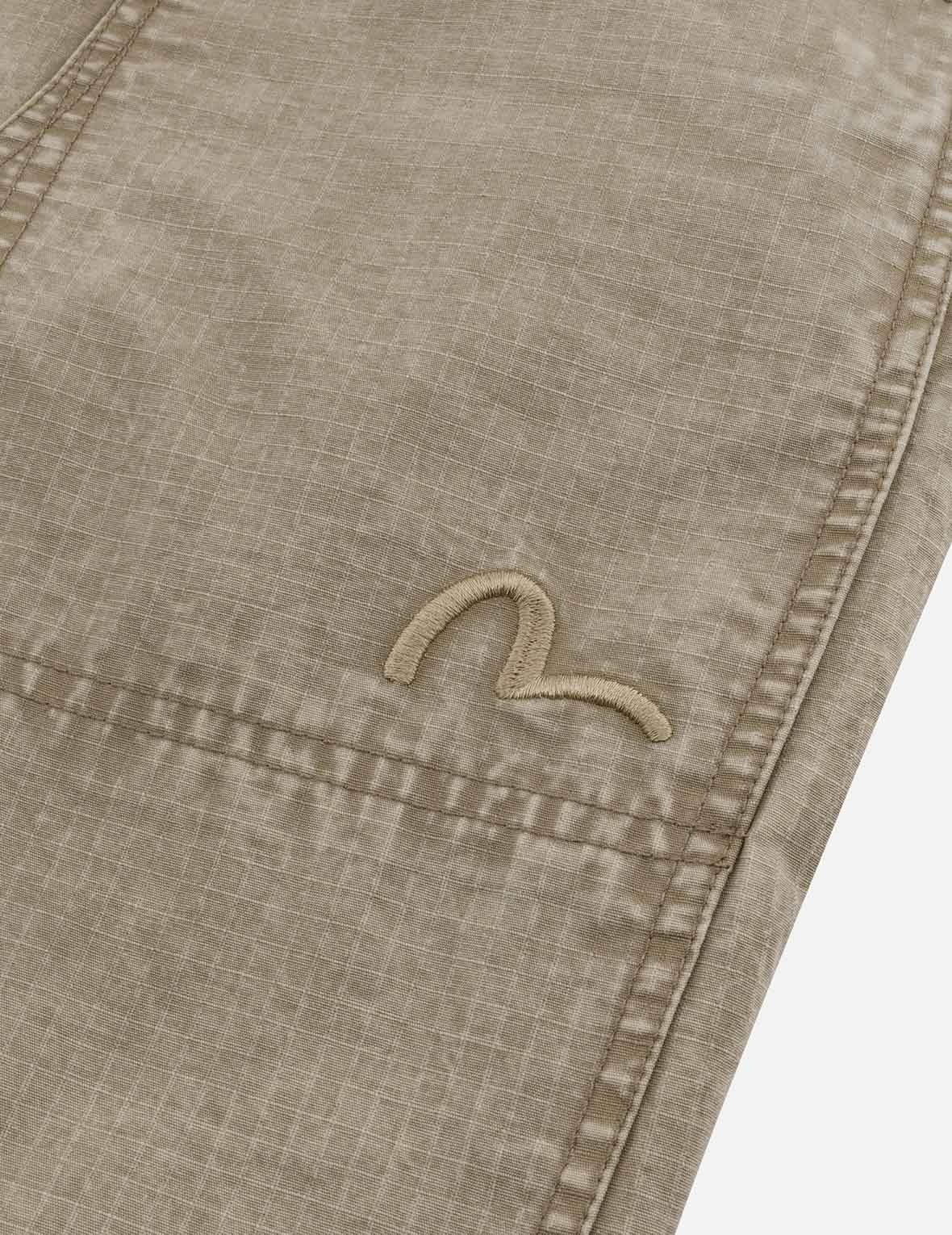 Seagull and Kamon Embroidery Straight Fit Woven Joggers - 7