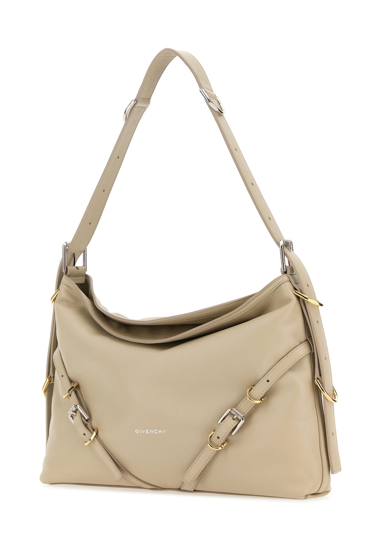 Sand leather medium Voyou shoulder bag - 2