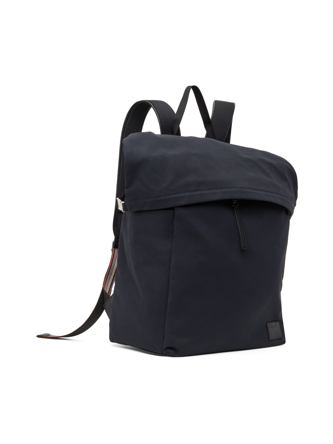 Navy Cotton-Blend Canvas Backpack - 2