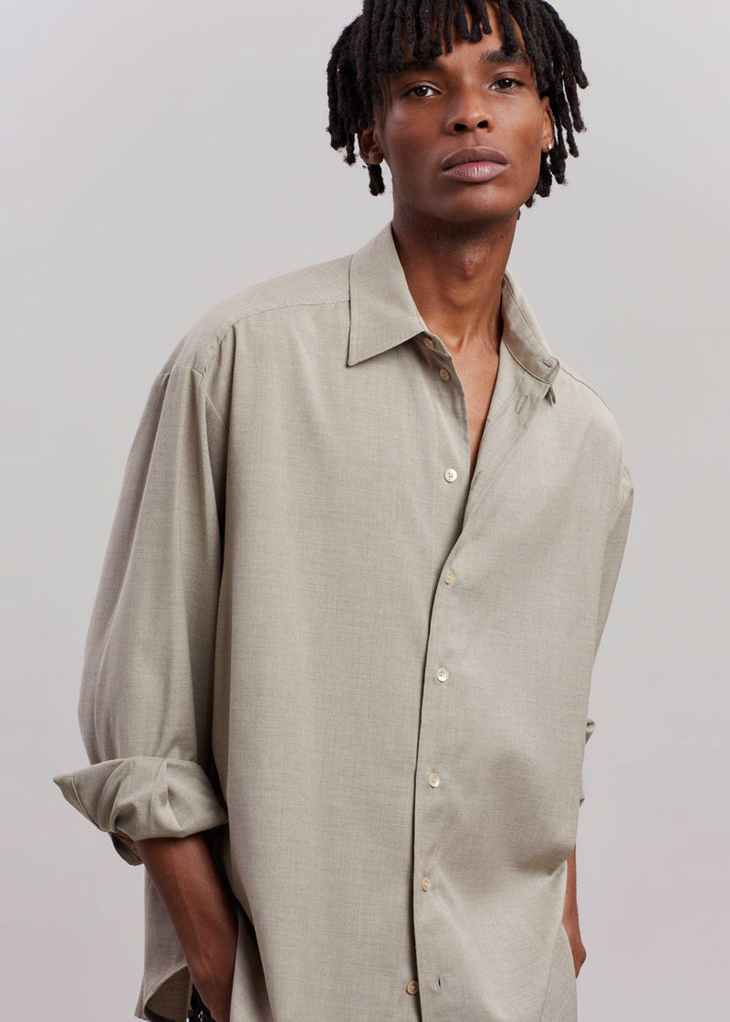 Gelso Shirt - Light Taupe Melange 9