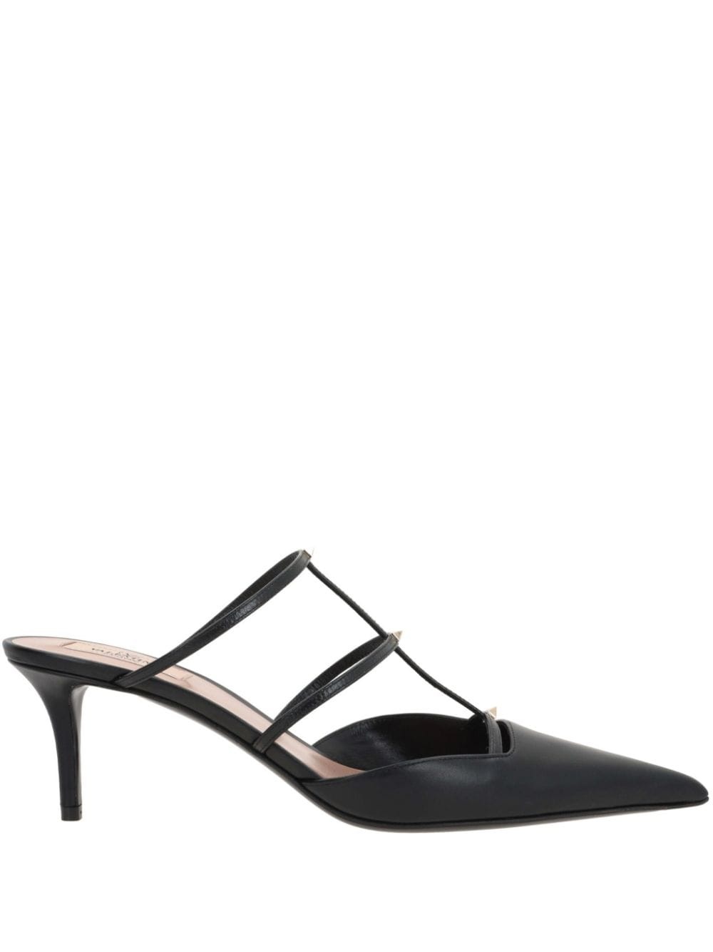 サンダル・ミュール VALENTINO Black leather Rockstud mules (7W2S0C47VOD 0NO) Valentino Garavani - Rockstud Wispy leather mules black