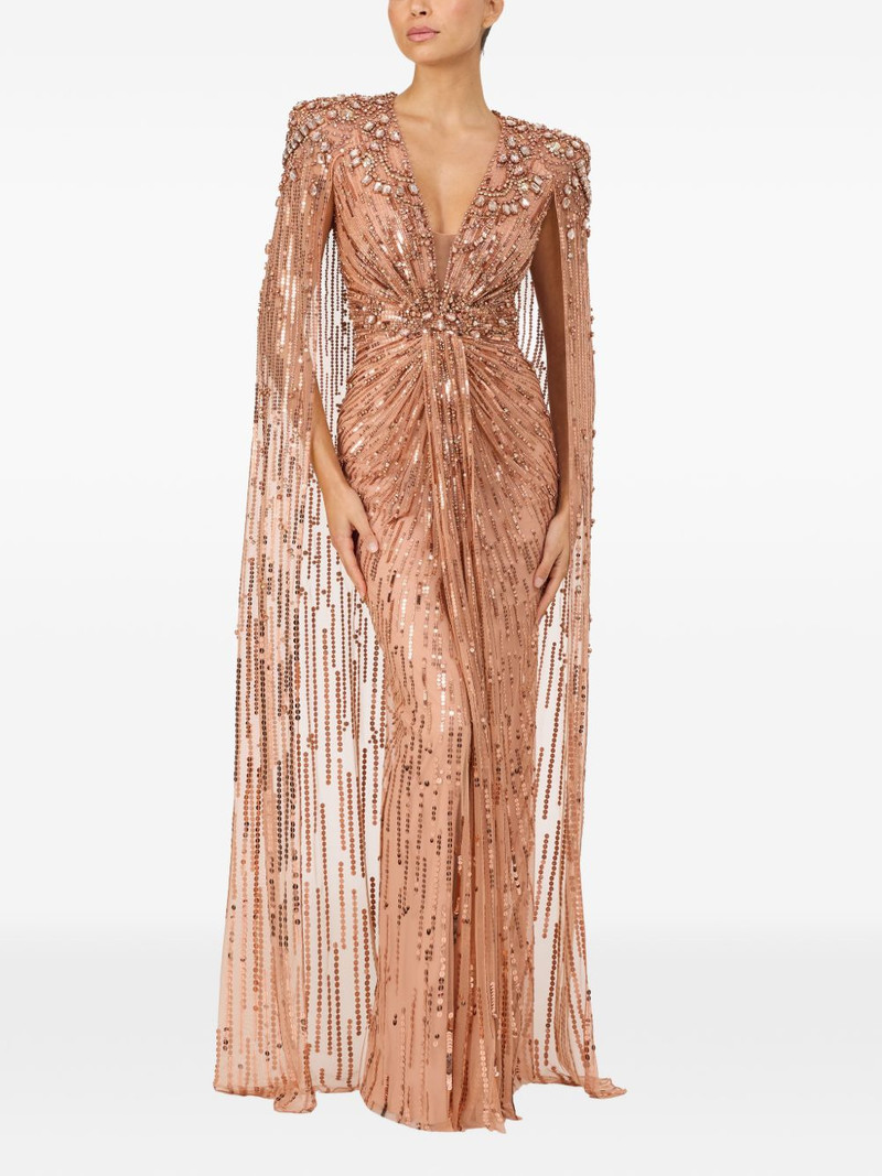 JENNY PACKHAM Lotus Lady bead-embellished gown outlook
