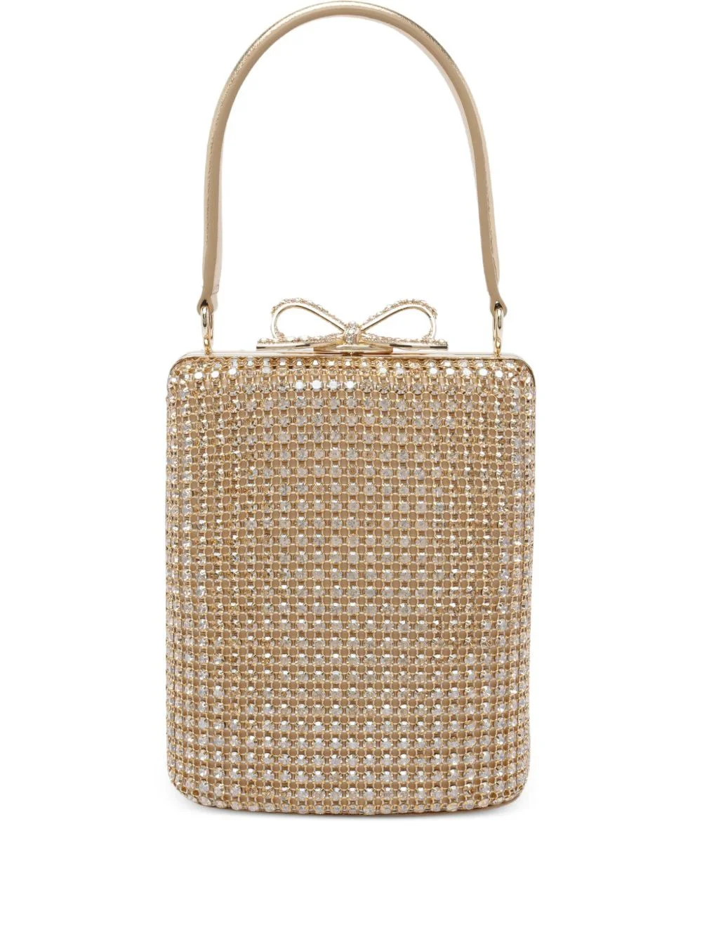 crystal-embellished bow mini bag - 1