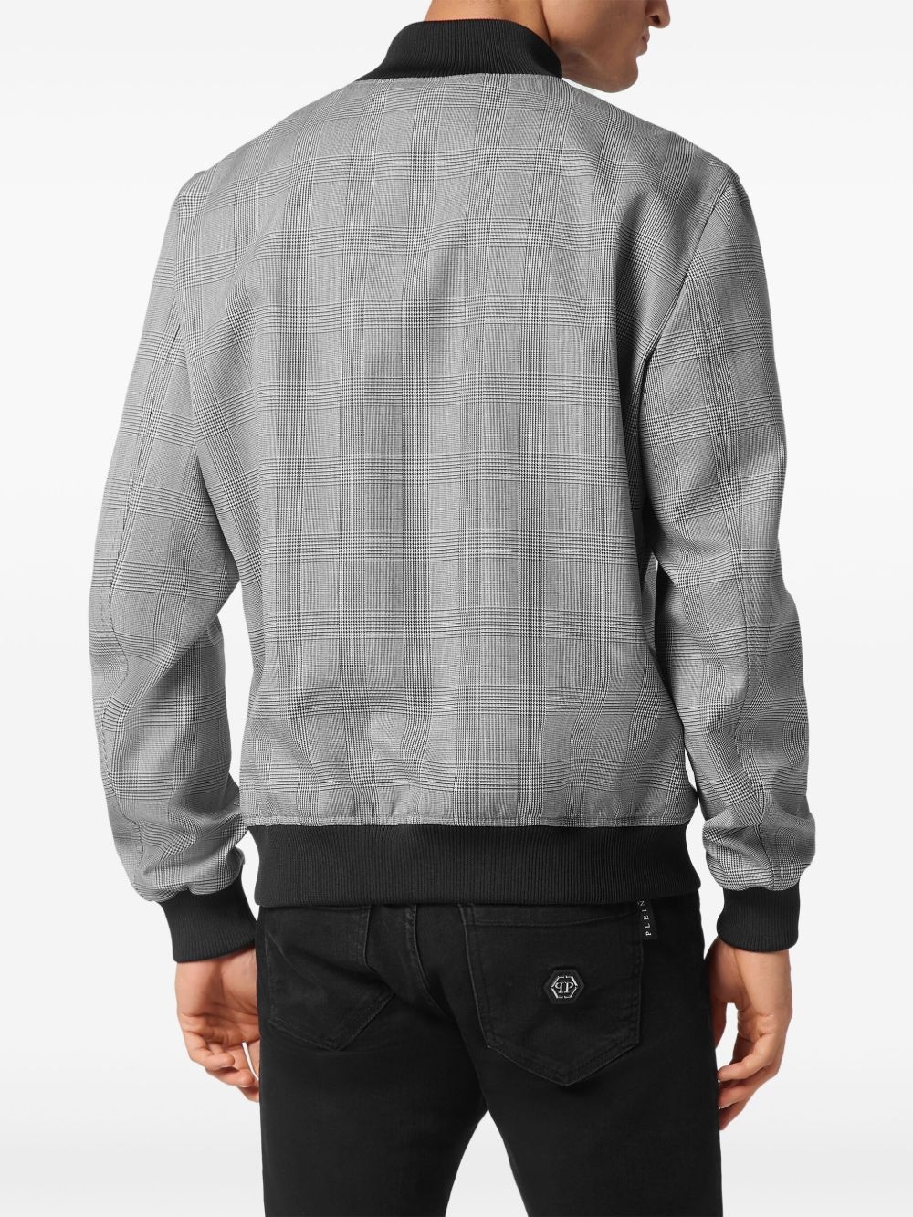 checkered bomber jacket - 4