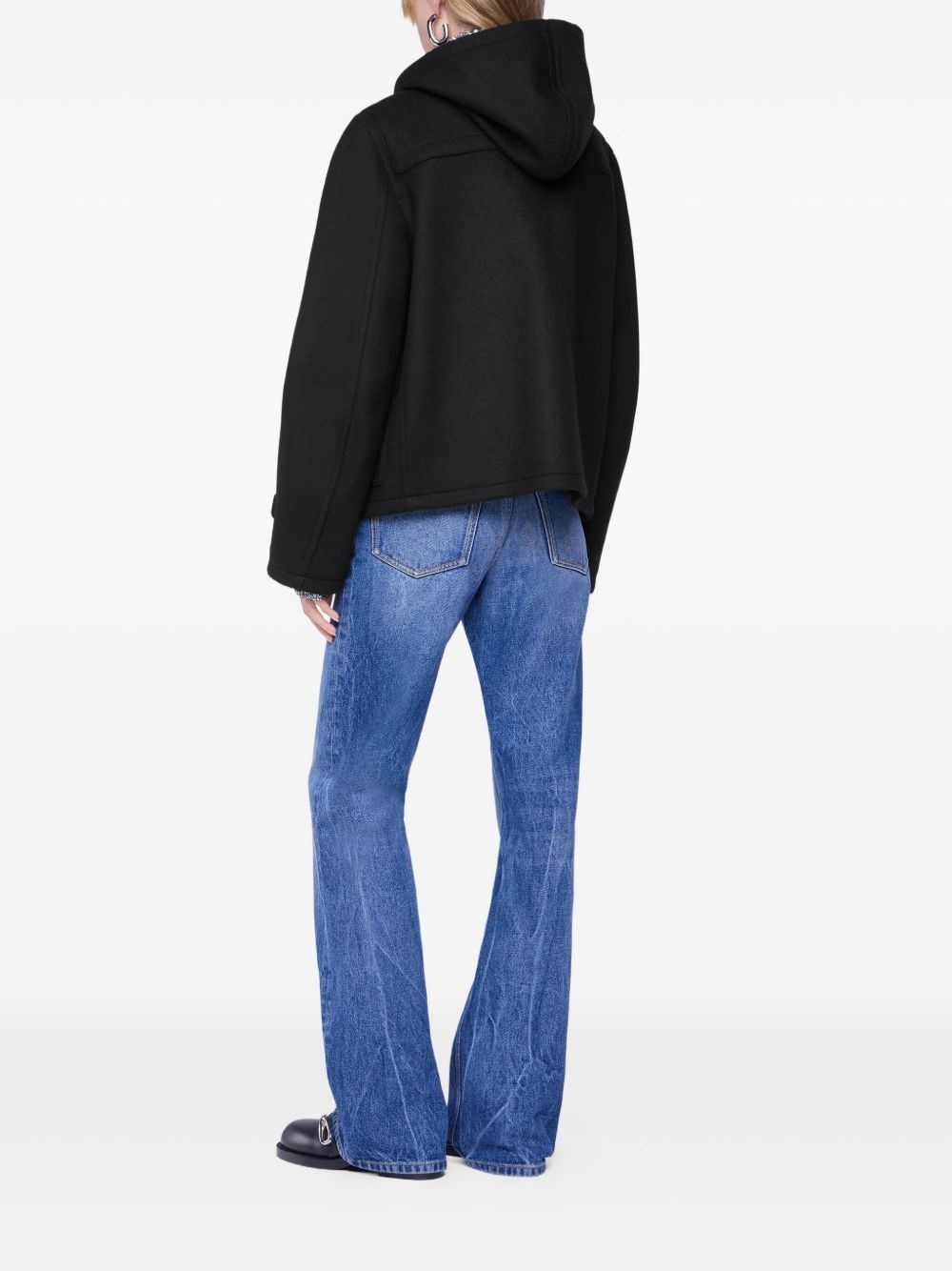toggle-fastening hooded jacket - 4