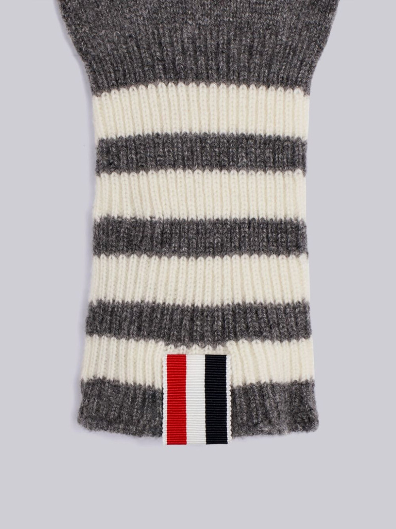 Thom Browne 4-Bar cashmere gloves outlook