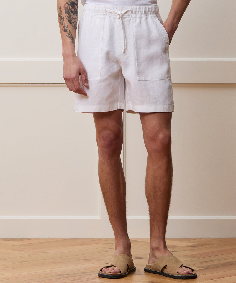 TODD SNYDER 7" Linen Beach Short outlook