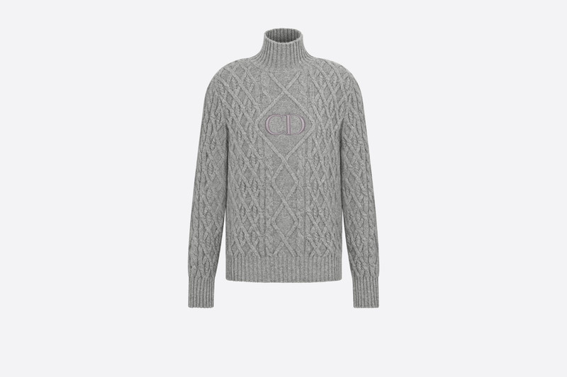 Stand Collar Sweater with 'CD' Signature 1